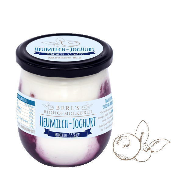 Heumilch Joghurt Heidelbeere