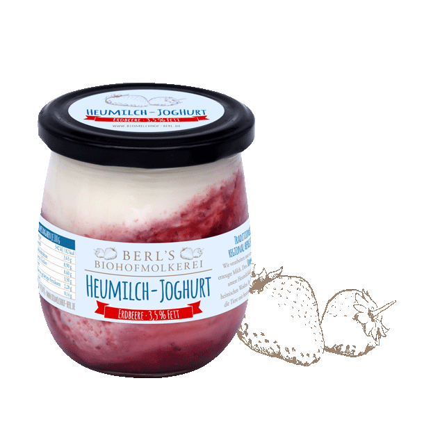 Heumilch Joghurt Erdbeere
